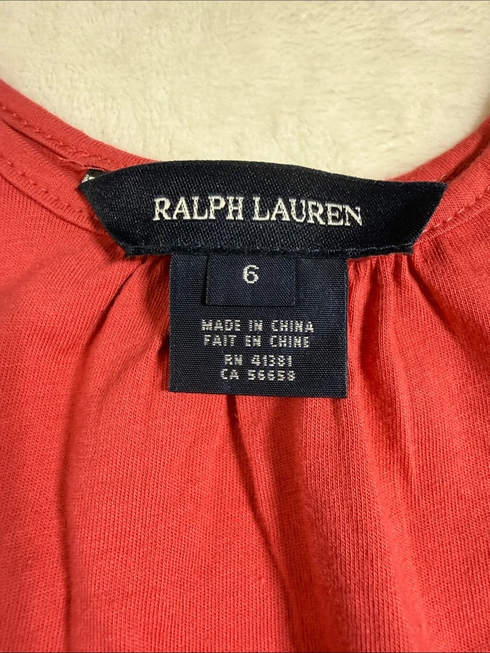 Adorable Ralph Lauren Red Tank Dress with White & Red Sweet Floral Ruffle